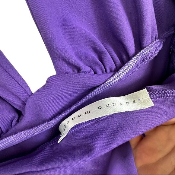 Susana Monaco Gathered Halter Mini Dress Purple NWT S - Picture 8 of 9